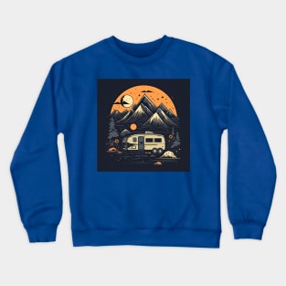 Van Life Glamping Digital Nomad Crewneck Sweatshirt